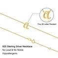 thumbnail image 2 of TINGN 925 Sterling Silver Initial Necklace for Women Dainty Cursive Initial Necklace for Women Mothers Day Jewelry Gifts, 2 of 6