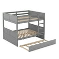 thumbnail image 5 of New Full Over Full Bunk Bed with Twin Size Trundle, Gray (, 5 of 11
