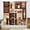 Cafe-2, variant on Coffee Kitchen Curtains,Rustic Vintage Latte Cappuccino Cafe Bean Theme Brown Window Treatment for Bedroom Living Room Dining Room Drapes 2 Panels,55X39 Inch