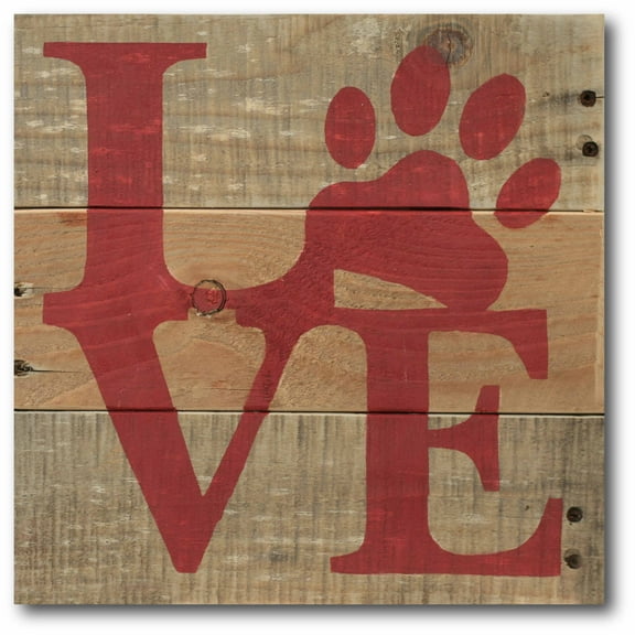 Courtside Market I Love My Dog Gallery-Wrapped Canvas Wall Art, 16x16