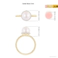 thumbnail image 5 of ANGARA Japanese Akoya Cultured Pearl Twisted Rope Shank Ring in 14K Yellow Gold for Women | June Birthstone, Birthday, Anniversary, Jewelry Gift for Women | Pearl Ring, 5 of 8