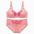 thumbnail image 2 of Otvok Womens Lace Adjustable Plus Size Bra without Steel Ring Thin Underwear Set, 2 of 6