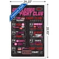 thumbnail image 3 of Fight Club - Rules Wall Poster, 22.375" x 34", Framed, 3 of 5