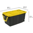 thumbnail image 3 of Sterilite 40 Gallon Wheeled Tote Yellow, 3 of 10