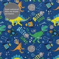 thumbnail image 3 of Disketp Dinosaur In Space Stall Fabric Shower Curtain Liner Waterproof - 72" x 72", Lightweight Stall Size Shower Curtain Machine Washable - 60x72, 3 of 5