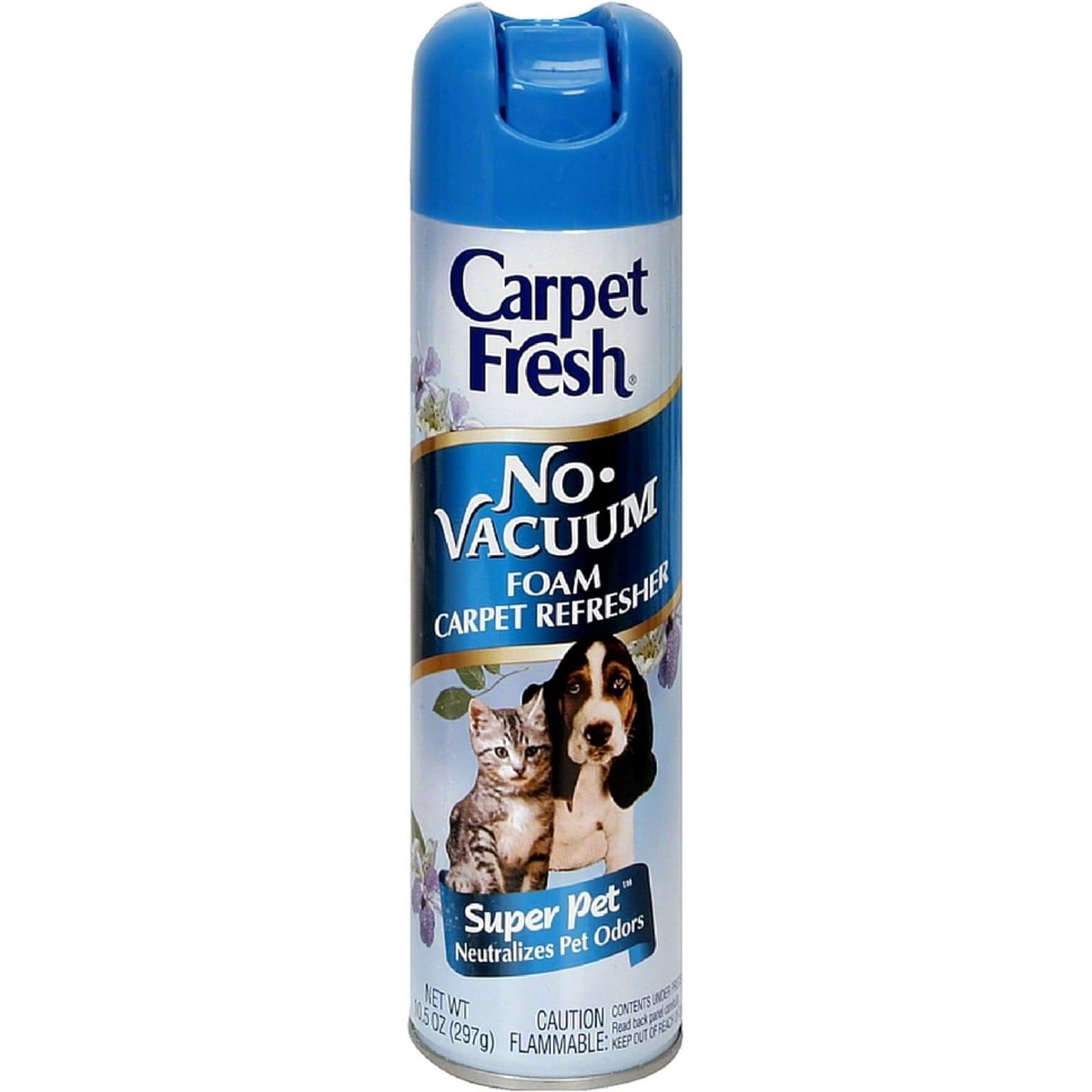 Carpet Fresh No Vacuum Foam Carpet Refresher Super Pet - Deodorizing Pet Odor Remover - 8 Pack, 10.50 oz