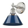 thumbnail image 2 of Yep by Golden Lighting Orwell 1-light Vanity in Pewter and Navy Blue shade, 2 of 3
