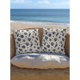 thumbnail image 5 of Outdoor Pillows Waterproof, Navy Blue Rustic Coastal Bedding Throw Pillows with Insert for Couch Sofa Bed, Nautical Seaside Starfish Coral 18x18 Inch Pillowcases Decorative Patio Pillow Set of 1, 5 of 8
