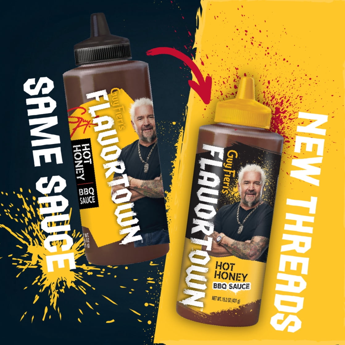 Flavortown Hot Honey BBQ Sauce 15.2 oz