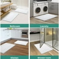 thumbnail image 4 of Bathroom Rugs, Yamaziot Bath Mat Set 2, Non Slip Soft Absorbent Washable Shower Runner, White, 4 of 11
