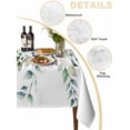 thumbnail image 2 of Summer Lemon Table Cloth, Spring Floral Eucalyptus Leaves Botanical Waterproof Tablecloth for Rectangle Tables, Reusable Washable Fabric Table Cover for Restaurant Kitchen Dining Tables 52"x70", 2 of 6