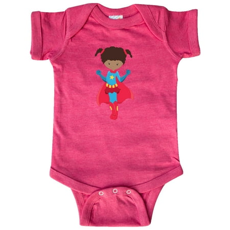 

Inktastic African American Girl Superhero Girl Red Cape Gift Baby Girl Bodysuit