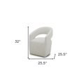 thumbnail image 5 of HomeRoots 488458 26 in. Textured Polyester Modern Arm Chair, Cream, 5 of 5