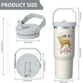 thumbnail image 5 of 1pc Golden Retriever 30oz Tumbler with Straw & Handle - Insulated Stainless Steel Cup | Holiday Gift for Man Women (Christmas, Valentine's, Birthday), 5 of 7
