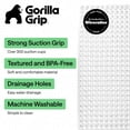 thumbnail image 3 of GORILLA GRIP Patented Bath Tub Shower Mat, Machine Washable Bathtub Floor Liner Mats, Suction Cups and Drain Holes to Keep Tubs Clean, Soft on Feet, Bathroom Essentials, 35x16 Inch, Clear, 3 of 10
