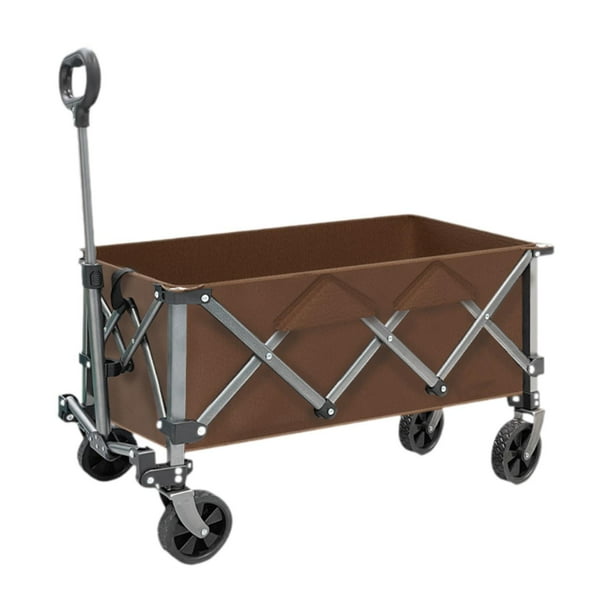 Carro plegable con ángulo ajustable para jardín, para picnic al aire libre Marrón