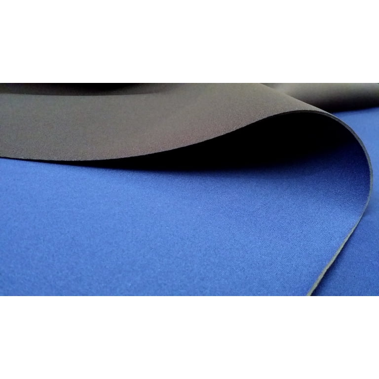 2mm Blue Neoprene Fabric Wetsuit Material for Sewing 1 Foot x 2 Feet