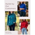 thumbnail image 4 of Anygrew Women Pullover Sweater Long Sleeve Casual Sweaters for Women Turtleneck Knit Jumper, 4 of 7