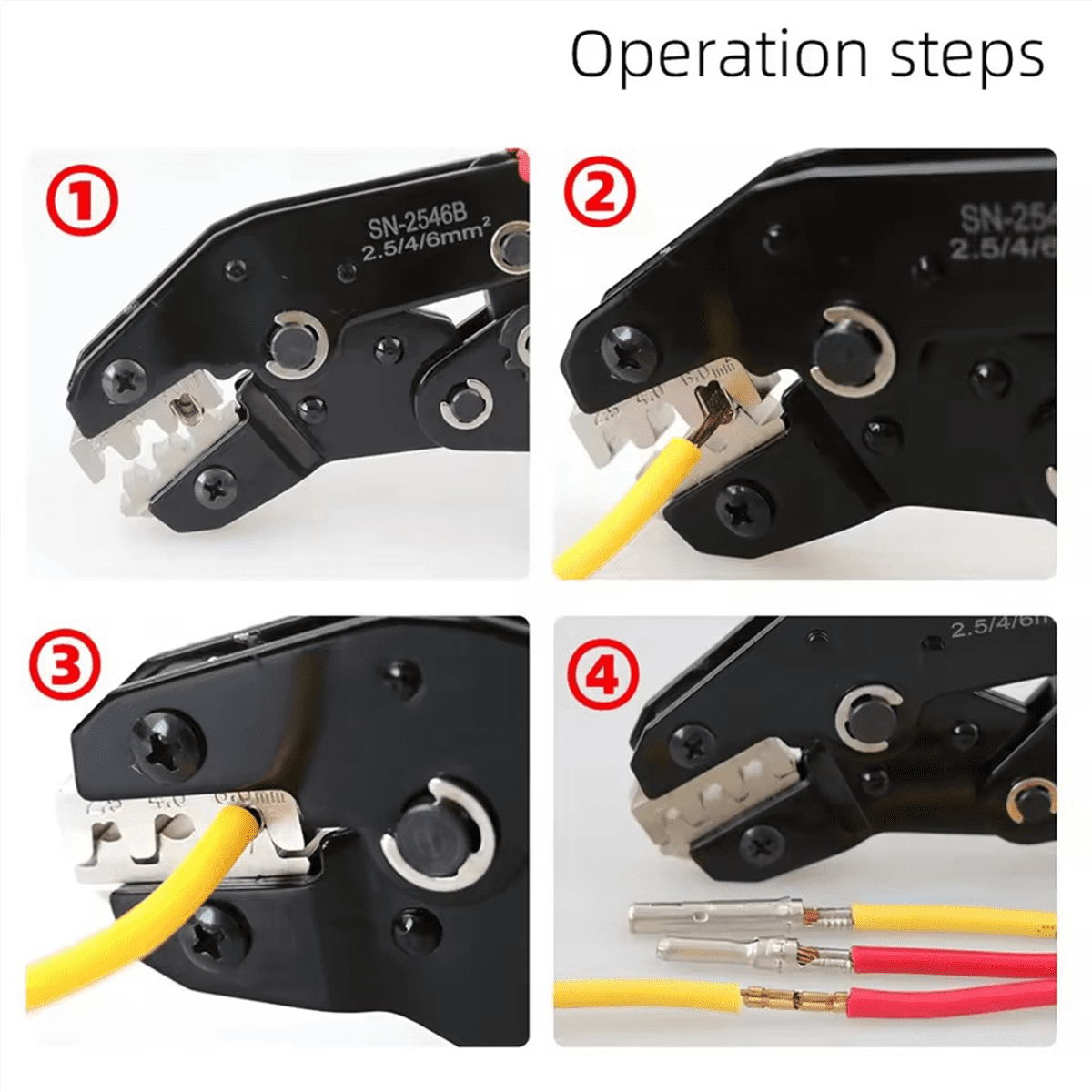 Solar Crimping Tool Set Photovoltaic Solar Connector Kit 1000V 30A Panel Solor Connectors for PV/ Cable 2.5/4/6mm2,1*Solar Crimping Tool Set,As Shown