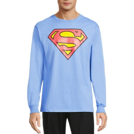 Superman Men's & Big Men's Long Sleeve Graphic T-Shirt, Sizes S-3XL