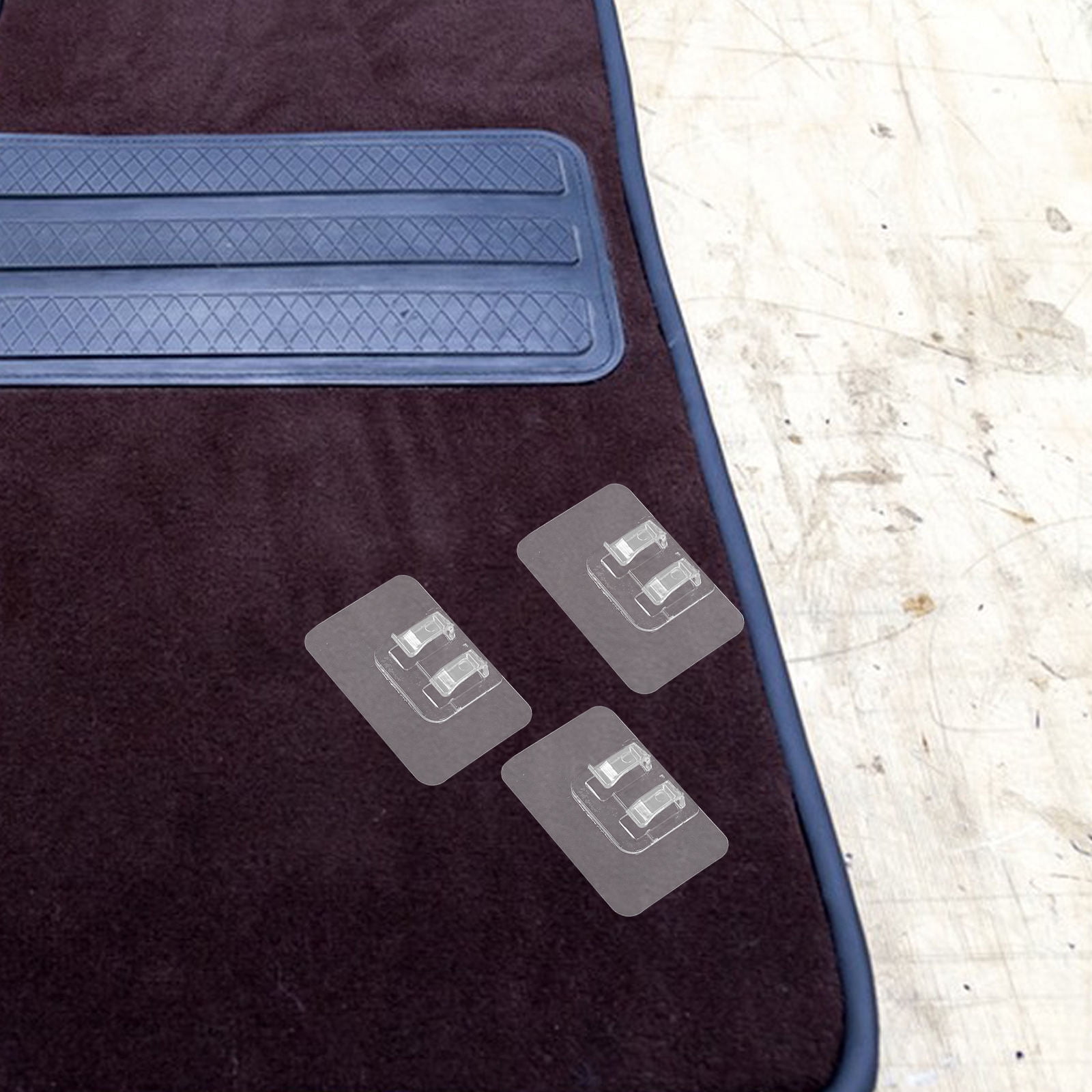 RUNROTOO 50pcs Floor Mat Clips for Car Wash Car Mat Retainer Clips Transparent Fixing for Floor Mats