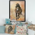 thumbnail image 3 of Designart 'Abstract Portrait Of Beautiful Chestnut Horse II' Farmhouse Framed Art Print, 3 of 4