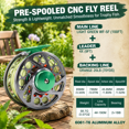 Fly Fishging Rods Fly Fishing Rod & Reel Combo, 9ft 5wt 4sec A2 with Dual Tips and ...