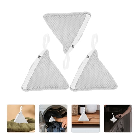 ROSENICE Mini Washing Machine Delicate Bags 3Pcs Multi Color Polyester Laundry Bags 5.5x5.5x5.5in