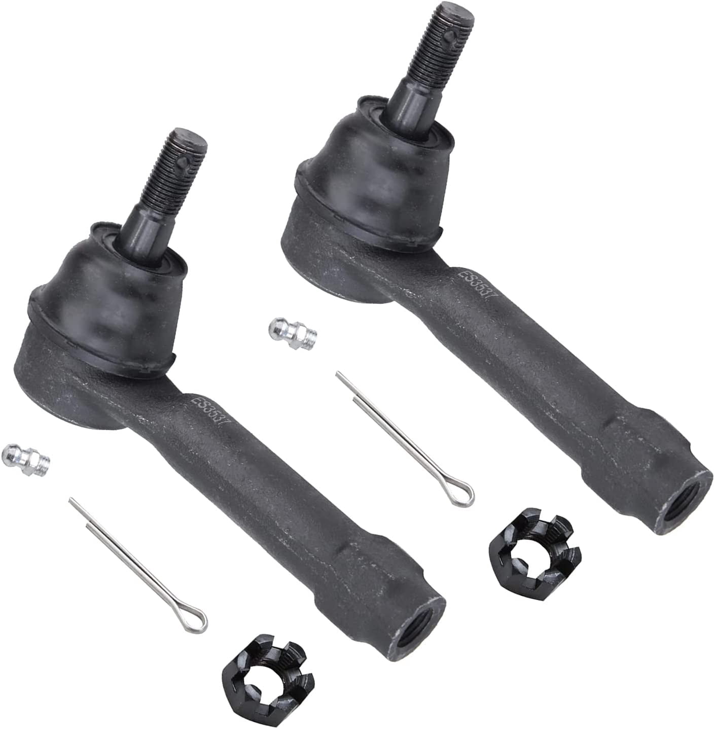 Detroit Axle - Front Inner Outer Tie Rods w/Boots Replacement for 2001 2002 2003 2004 2004 Town & Country Grand Voyager Caravan