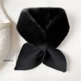 thumbnail image 4 of Collar de pelo de conejo de imitación Bufanda coreana de otoño e invierno para mujer Cuello falso de todo fósforo Bufanda de estudiante con costura de felpa de conejo de imitación cálida cruzada, 4 of 5