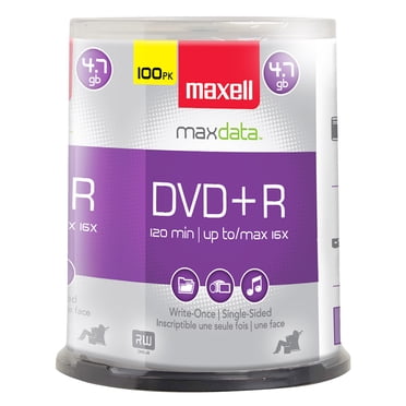 100 Pack Smartbuy 16X DVD+R 4.7GB Logo Top Non-Printable Recordable Disc - Walmart.com