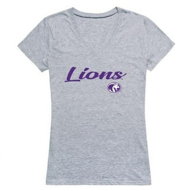 University of North Alabama Lions Script T-Shirt, Heather Grey - Medium