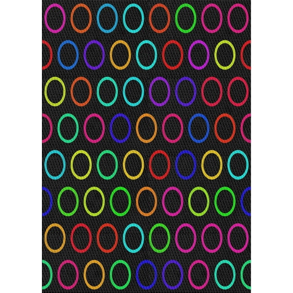 Ahgly Company Indoor Rectangle Patterned Gray Novelty Area Rugs, 7' x 9'