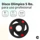 thumbnail image 3 of Par Discos Olímpicos de 5 Libras, Pesas Plastificados Goma Anti-Impacto para Gimnasio, Levantamiento de Fuerza, 3 of 6