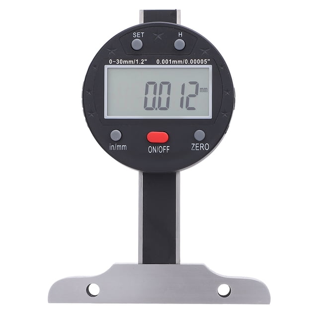 Digital Depth Indicator, Flat Base USB Port Digital Depth Gauge 0-30mm 0-1.2in Range for Measurement