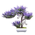 thumbnail image 1 of Simulación de árbol en maceta artificial Planta en maceta Oficina en casa Centro de mesa Adorno de árbol falso, Morado Inevent HA7029-04B, 1 of 6