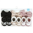thumbnail image 2 of Hudson Baby Infant Girl Headband and Socks Giftset, Taupe Pink, One Size, 2 of 5