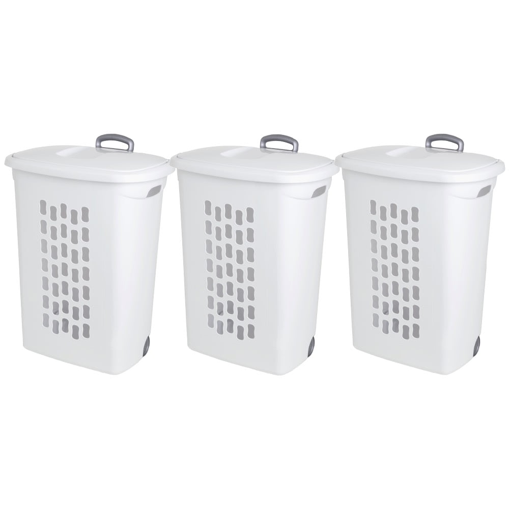laundry hamper with lid and wheels