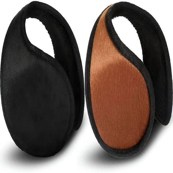 TELOLY 2 Packs Ear Warmer Fleece Earmuff Winter Accessory for Men Women