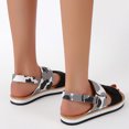 thumbnail image 4 of Sandalias boca de pescado Sandalias planas para mujer Sandalias de playa Wmkox8yii  nm3980, 4 of 6