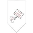 thumbnail image 2 of Santa Please Stop here Rhinestone Bandana White Large, 2 of 2