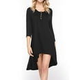 thumbnail image 6 of Weardear Women's Tunic Tops Flowy High Low Blouse 3/4 Sleeve Button V Neck Long Shirt Dress Loose Tee, 6 of 6