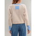 thumbnail image 6 of Women'S Cropped Cardigan Sweaters Fall Long Sleeve Open Front Button Down Color Block Knit Outwear Coats L, 6 of 10