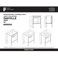 thumbnail image 7 of Fine Fixtures  Oakville Bathroom Vanity  with White Ceramic Sink Mild Grey Oak - Chrome Hardware 24 Inch, 7 of 7