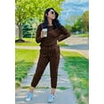 thumbnail image 4 of PRETTYGARDEN Women's Spring Fall 2 Piece Lounge Outfit Long Sleeve Crewneck Pullover Tops High Waisted Pants Set Tracksuit, 4 of 6