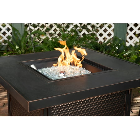 Fire Sense - Weyland Square LPG Fire Pit - Antique Bronze