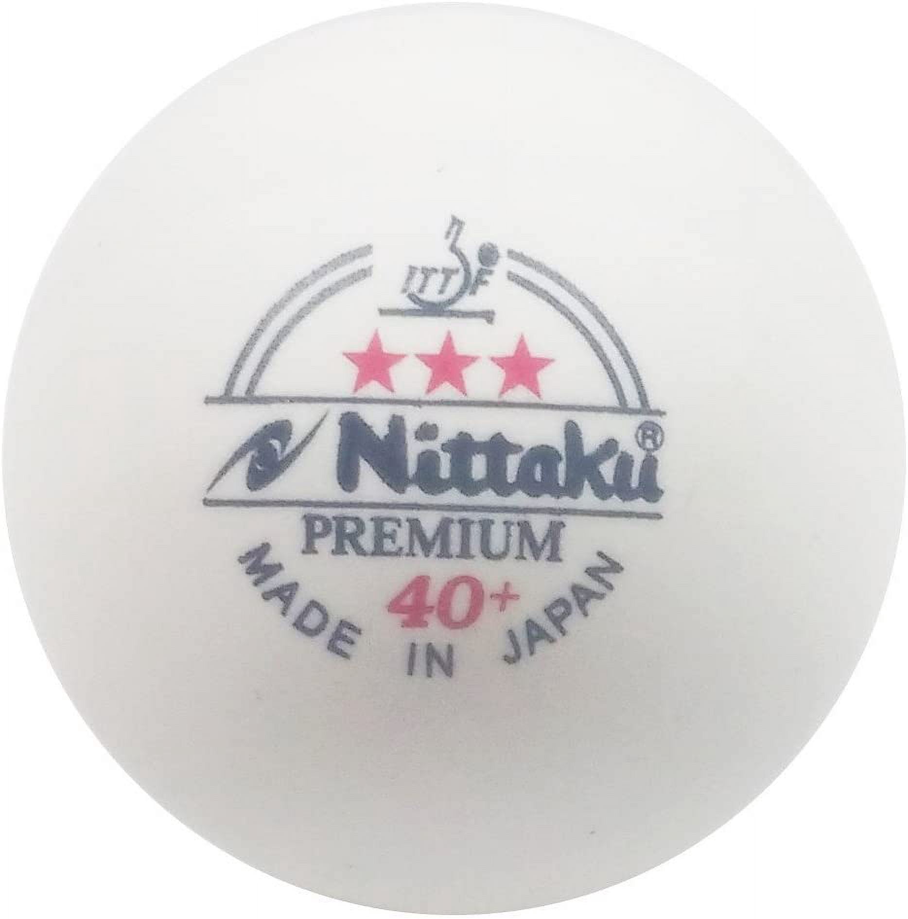NITTAKU 3-Star Premium 40+ Table Tennis Balls