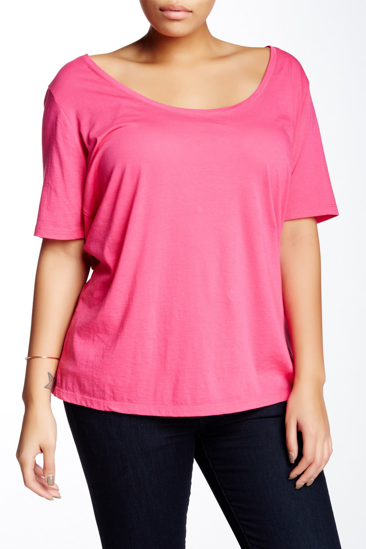 Susina - Susina NEW Pink Rouge Womens Size 3X Plus Scoop Neck Tee T ...