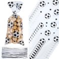 thumbnail image 1 of Juego de vajilla desechable con tema de fútbol, platos y servilletas, tazas, patrón de fútbol, fiesta de cumpleaños para niño, suministros decorativos para pastel de baby shower, 1 of 4