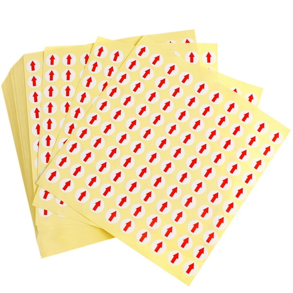 Miangastore 6400PCS 10mm Self Adhesive Sticky Red Arrow Labels Removable Small Circle Dot Stickers Product Inspection Defect Indicator Tapes